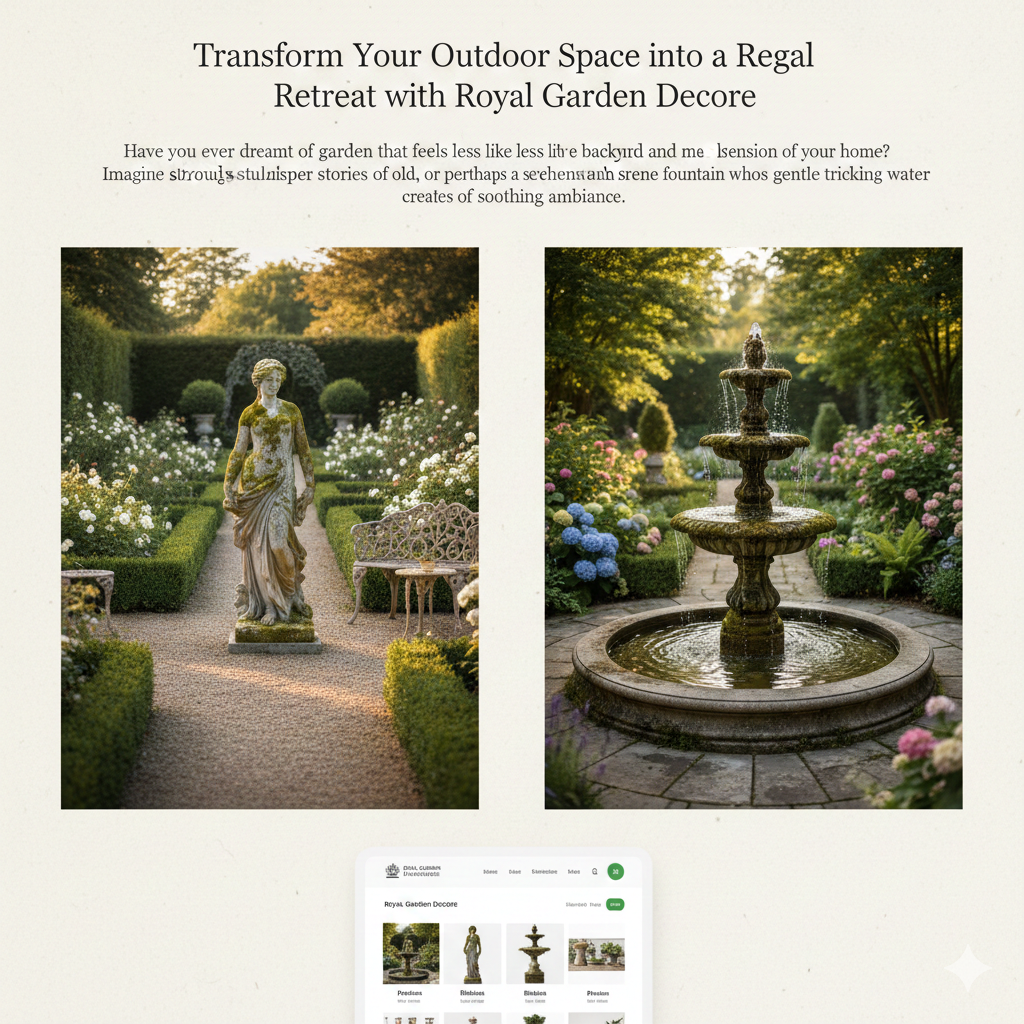 Transform Your Outdoor Space into a Regal Retreat with Royal Garden Decore
