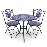 Emperor’s Hand-Inlaid 3-Piece Mosaic Bistro Set