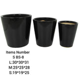 Black Round Pot
